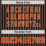 Custom Black White Tricolor Stripe Fashion Authentic Baseball Jersey