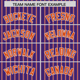 Custom Purple White Tricolor Stripe Fashion Authentic Baseball Jersey