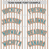 Custom White Aqua Tricolor Stripe Fashion Authentic Baseball Jersey