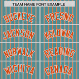 Custom Aqua White Tricolor Stripe Fashion Authentic Baseball Jersey