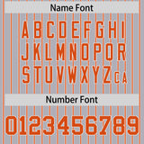 Custom Gray White Tricolor Stripe Fashion Authentic Baseball Jersey