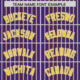 Custom Purple White Tricolor Stripe Fashion Authentic Baseball Jersey