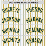 Custom White Green Tricolor Stripe Fashion Authentic Baseball Jersey