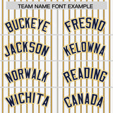 Custom White Navy Tricolor Stripe Fashion Authentic Baseball Jersey