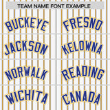 Custom White Royal Tricolor Stripe Fashion Authentic Baseball Jersey