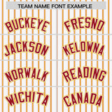 Custom White Red Tricolor Stripe Fashion Authentic Baseball Jersey