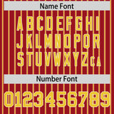 Custom Red White Tricolor Stripe Fashion Authentic Baseball Jersey