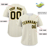 Custom White Black Tricolor Stripe Fashion Authentic Baseball Jersey