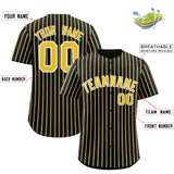 Custom Black White Tricolor Stripe Fashion Authentic Baseball Jersey