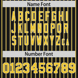 Custom Black White Tricolor Stripe Fashion Authentic Baseball Jersey