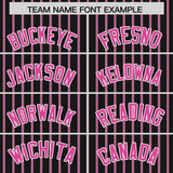 Custom Black White Tricolor Stripe Fashion Authentic Baseball Jersey