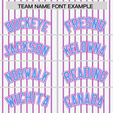 Custom White Powder Blue Tricolor Stripe Fashion Authentic Baseball Jersey