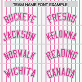 Custom White Gray Tricolor Stripe Fashion Authentic Baseball Jersey