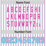 Custom White Sky Blue Tricolor Stripe Fashion Authentic Baseball Jersey