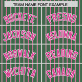 Custom Kelly Green White Tricolor Stripe Fashion Authentic Baseball Jersey