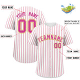Custom White Gold Tricolor Stripe Fashion Authentic Baseball Jersey