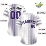 Custom White Black Tricolor Stripe Fashion Authentic Baseball Jersey