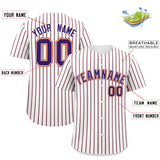 Custom White Orange Tricolor Stripe Fashion Authentic Baseball Jersey