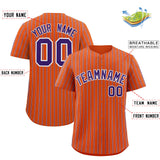 Custom Orange White Tricolor Stripe Fashion Authentic Baseball Jersey