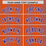 Custom Orange White Tricolor Stripe Fashion Authentic Baseball Jersey