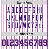 Custom White Pink Tricolor Stripe Fashion Authentic Baseball Jersey