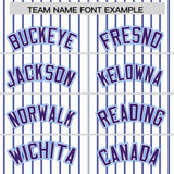 Custom White Powder Blue Tricolor Stripe Fashion Authentic Baseball Jersey