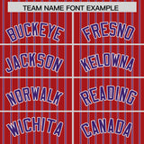 Custom Red White Tricolor Stripe Fashion Authentic Baseball Jersey