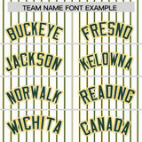 Custom White Gold Tricolor Stripe Fashion Authentic Baseball Jersey