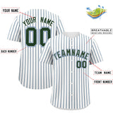 Custom White Light Blue Tricolor Stripe Fashion Authentic Baseball Jersey