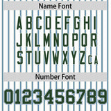 Custom White Light Blue Tricolor Stripe Fashion Authentic Baseball Jersey