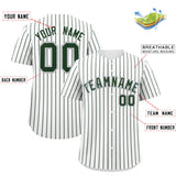 Custom White Gray Tricolor Stripe Fashion Authentic Baseball Jersey