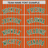 Custom Orange White Tricolor Stripe Fashion Authentic Baseball Jersey