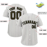 Custom White Black Tricolor Stripe Fashion Authentic Baseball Jersey