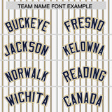 Custom White Navy Tricolor Stripe Fashion Authentic Baseball Jersey