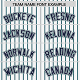 Custom White Navy Tricolor Stripe Fashion Authentic Baseball Jersey