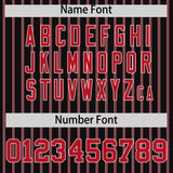 Custom Black White Tricolor Stripe Fashion Authentic Baseball Jersey