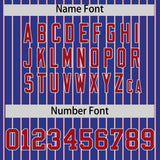 Custom Royal White Tricolor Stripe Fashion Authentic Baseball Jersey