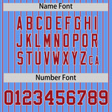 Custom Powder Blue White Tricolor Stripe Fashion Authentic Baseball Jersey