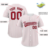 Custom White Gray Tricolor Stripe Fashion Authentic Baseball Jersey