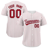 Custom White Gray Tricolor Stripe Fashion Authentic Baseball Jersey