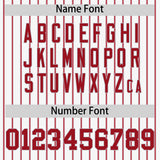 Custom White Gray Tricolor Stripe Fashion Authentic Baseball Jersey