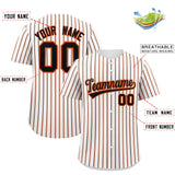 Custom White Black Tricolor Stripe Fashion Authentic Baseball Jersey