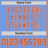 Custom Powder Blue White Tricolor Stripe Fashion Authentic Baseball Jersey