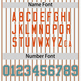 Custom White Aqua Tricolor Stripe Fashion Authentic Baseball Jersey