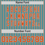 Custom Aqua White Tricolor Stripe Fashion Authentic Baseball Jersey