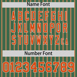 Custom Kelly Green White Tricolor Stripe Fashion Authentic Baseball Jersey