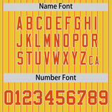 Custom Gold White Tricolor Stripe Fashion Authentic Baseball Jersey