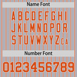 Custom Gray White Tricolor Stripe Fashion Authentic Baseball Jersey