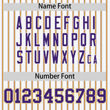 Custom White Purple Tricolor Stripe Fashion Authentic Baseball Jersey