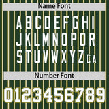 Custom Green Gold Tricolor Stripe Fashion Authentic Baseball Jersey